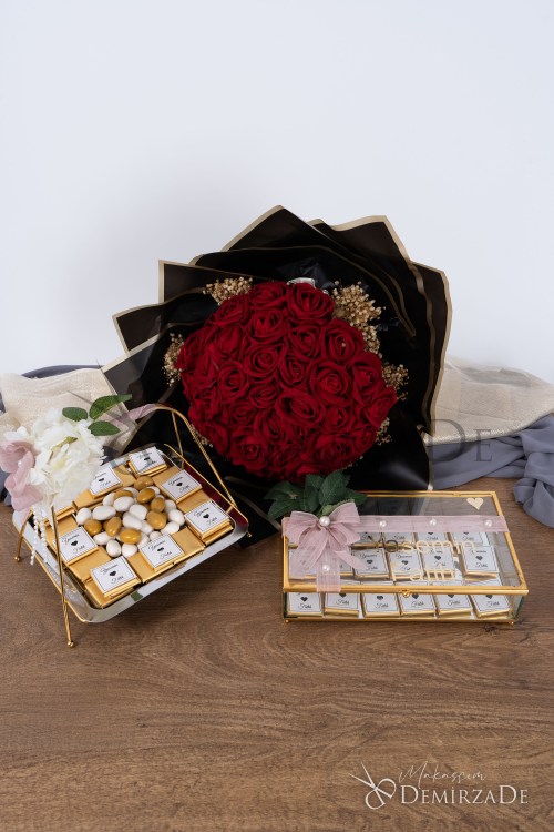 Çiçek Çikolata Set