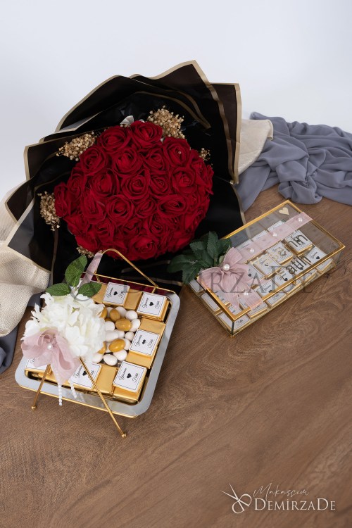 Çiçek Çikolata Set