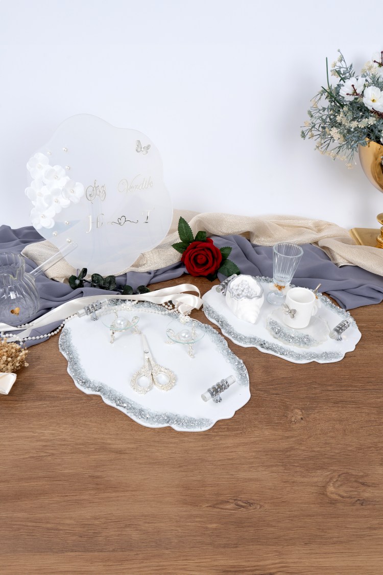 Taşlı Nişan Tepsi Seti - Görsel 4